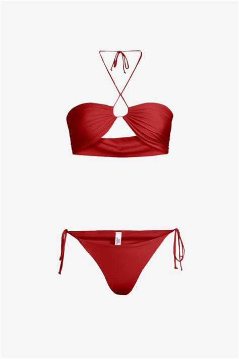 Bahia Bikini In Carmine Red Bottom Artofit