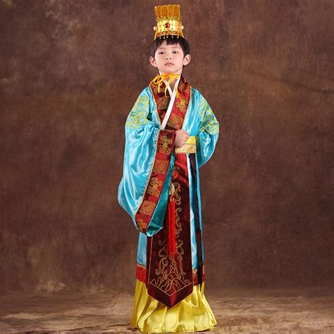 New Style Ancient Costume Boys Chinese Emperor Costume Hat + Dress ...