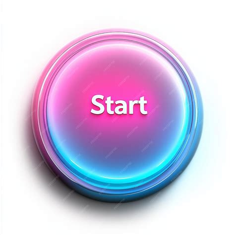 vibrant start button  glossy gradient effect premium ai generated