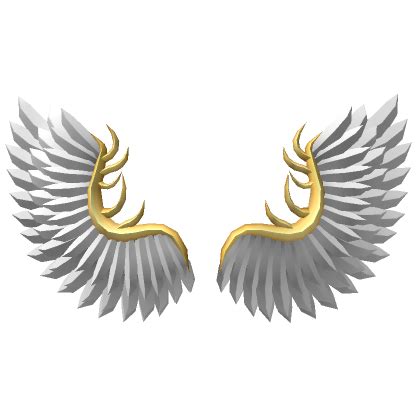 Ornate Angel Wings Gold White Roblox