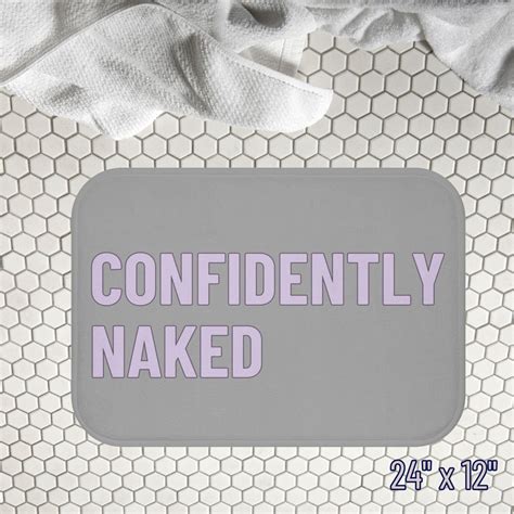 Confidently Naked Step Out Boldly With Our Non Slip Bath Mat Etsy
