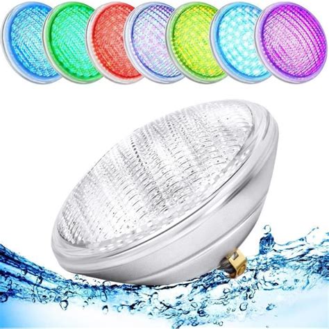 Ahj Lampe De Piscine Par W Rgb Clairage De Piscine Ip Led De