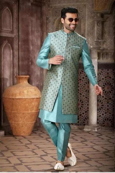 Powder Blue Indo Western Sherwani At Rs 5700 Piece Indo Western