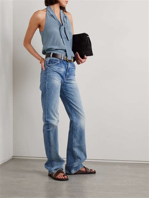 Nili Lotan Zelie Pussy Bow Silk Crepe De Chine Top Net A Porter