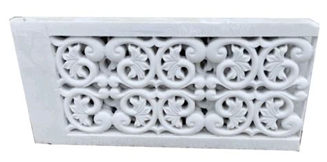 Indoor Rectangle White Marble Jali For Home Thickness 20 Mm At Rs