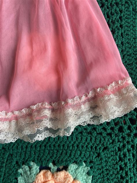 Gorgeous Coquette Pink Sheer Lace Lingerie Size Medium Etsy