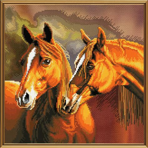 Лошади - Вышивка Бисером