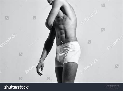 Man Tight Shorts Nude Torso Sexy Stock Photo Shutterstock