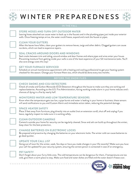 Winter Preparedness Checklist + Free Printable