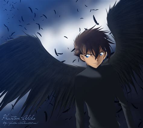 Anime Boy With Wings And Black Hair