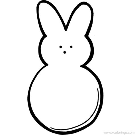 Marshmallow Peeps Coloring Pages Chicks And Bunnies Xcolorings