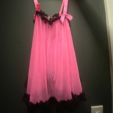 Victoria S Secret Intimates Sleepwear Hot Pink Lingerie Dress Victorias Secret Poshmark
