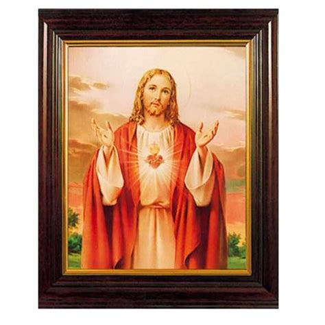 Sacred Heart Framed Picture Religious Pictures St Martin Apostolate