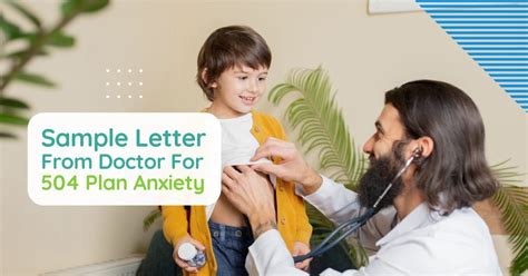 Doctors 504 Plan Letter For Anxiety Sample Guide