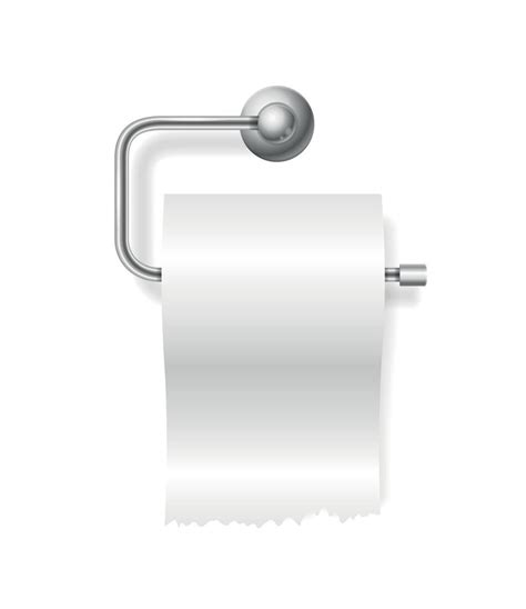 Realistic Detailed 3d Toilet Paper Roll On Holder Vector 17083142