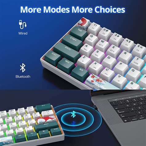 Snapklik Fogruaden Wireless Mechanical Keyboard Hot Swappable Usb C Wired Bluetooth