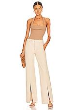 Superdown Reece Halter Bodysuit In Nude Revolve