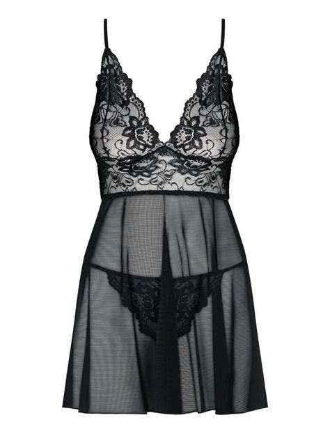 Obsessive Imperia Idillia Babydoll Thong Set Belle Lingerie Obsessive Imperia Idillia