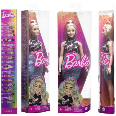 Barbie Fashionistas Doll Curvy Blonde In Girl Power Outfit New Packaging Hpf