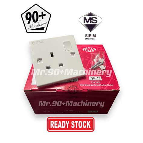 Ums 13a 250v Switch Socket One Gang Switched Socket Outlet Sirim