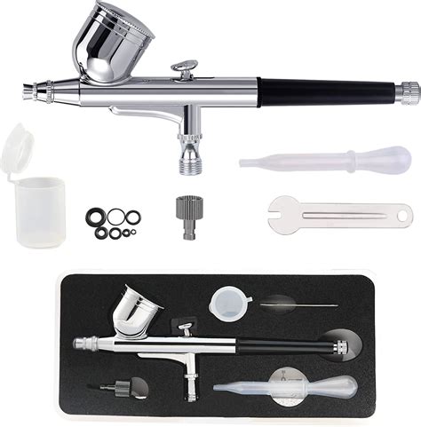 Airbrush Kit Set Gravity Feed Dual Action For Art Craft Paint Hobby