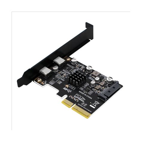 Pcie To Usb Expansion Card Dual Type C Gbps Pin Adapter Card Pci