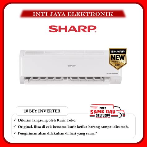 Jual AC SHARP 1 PK J TECH INVERTER GARUDA SERIES AH 10BEY 1PK 10BEY 10