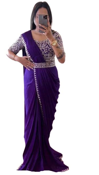 Buy Infabzon Ready To Wear Lehenga Saree For Women Bollywood Style