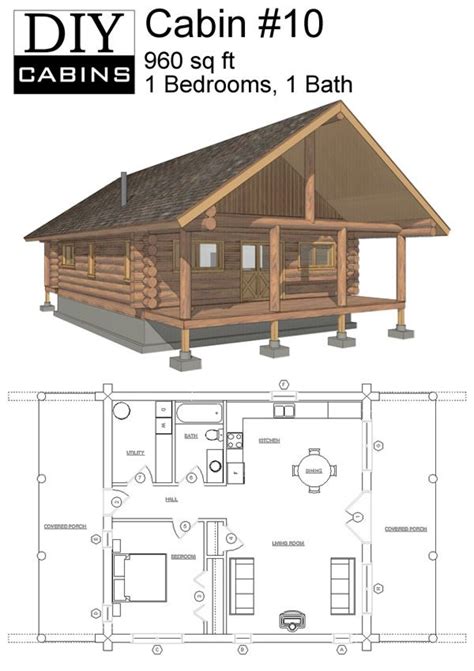 Tiny house cabin, Cabin house plans, Small cabin plans