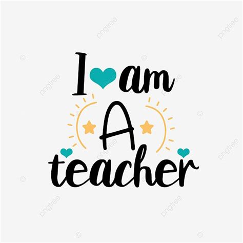 Svg I Am A Teacher Hand Drawn Black Illustration English