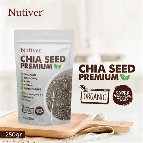 Jual Nutiver Chia Seed Organic Premium Biji Cia Seed Mexico Gr