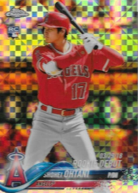 Shohei Ohtani Topps Chrome Update Rookie Debut X Fractor Hmt