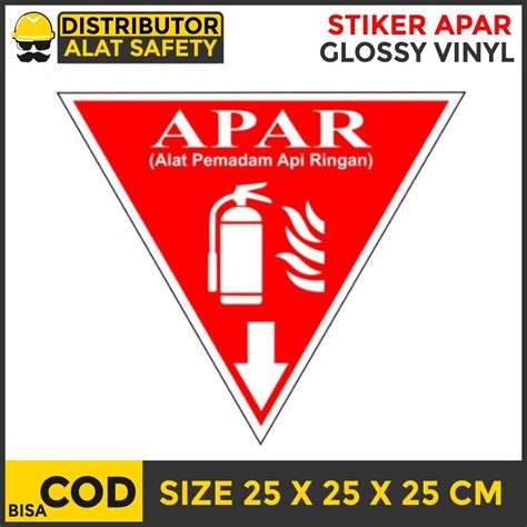 Jual Sticker Segitiga APAR Alat Pemadam API 25x25 Cm Jogja Solo