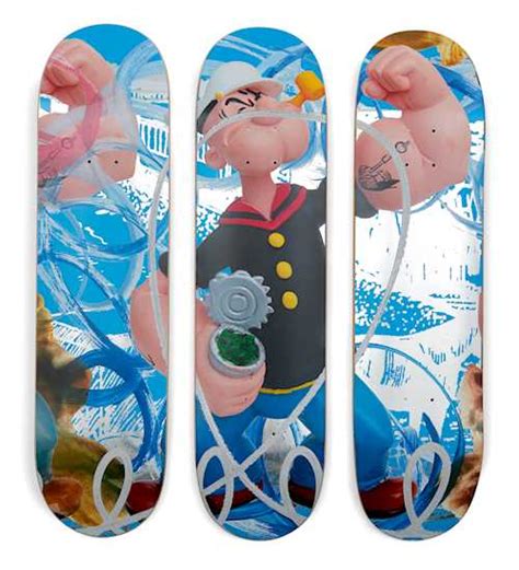 Jeff Koons Popeye Skateboard Teilig Multiple Je