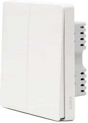 Умный выключатель AQARA Wall Switch, двухклавишный, белый [qbkg03lm](Б ...