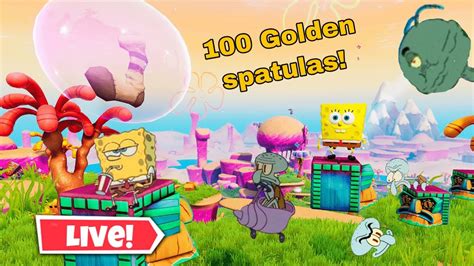 Spongebob Battle For Bikini Bottom Rehydrated Live Stream 100 Golden Spatulas YouTube