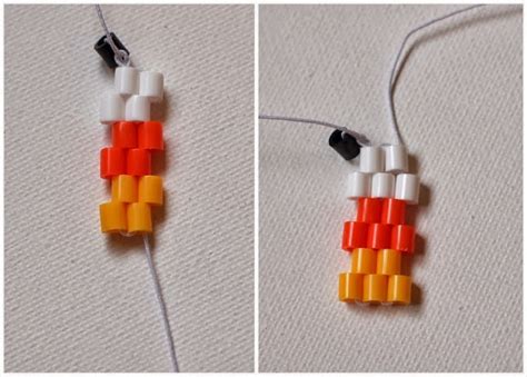 Diy Candy Corn Perler Bead Bracelet 1 Pink Stripey Socks