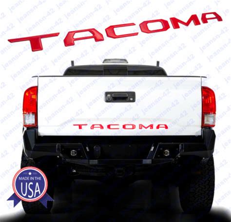 Red Reflective D Raised Tailgate Insert Letters Decal For