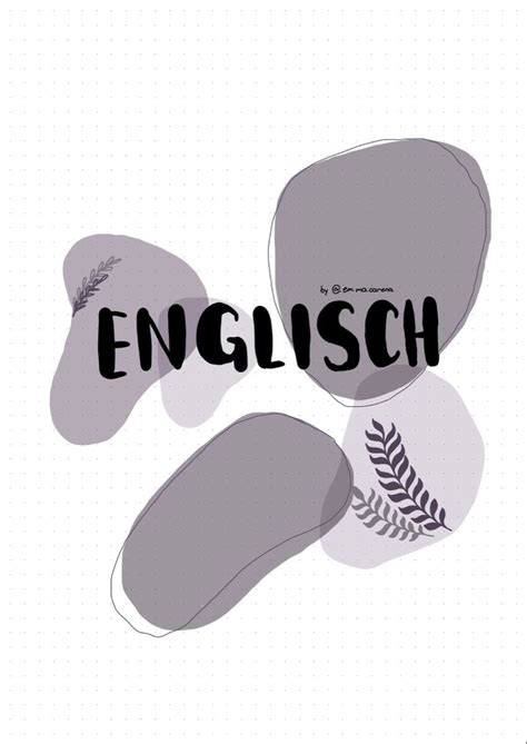 Englisch Deckblatt Artofit