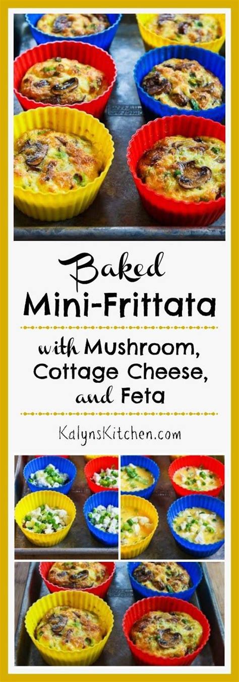 Baked Mini Frittata Recipe With Mushrooms Cottage Cheese And Feta