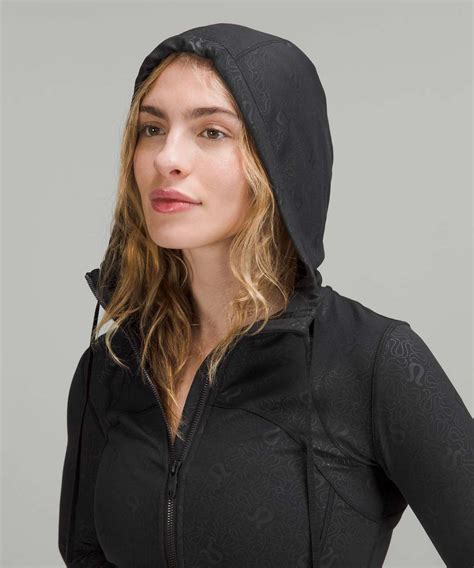 Lululemon Hooded Define Jacket Nulu Yogo Emboss Black Lulu Fanatics