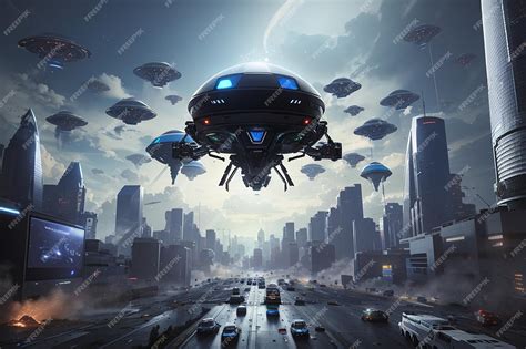 Premium Ai Image Vr Alien Invasion