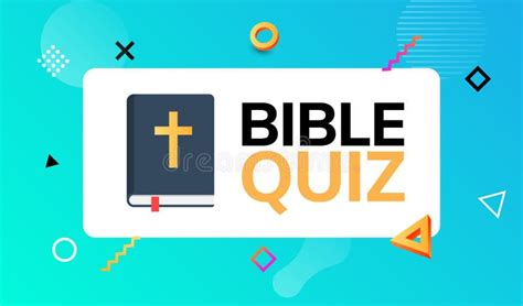Bible Quiz Game Banner Logo Icon Cartoon Bible Quiz Background Vector