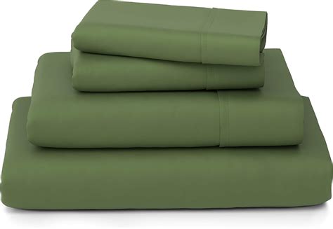 Queen Sage Green Luxury Bamboo Sheets 4 Piece Bedding Set High