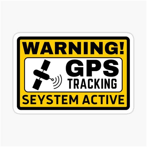 Warning Gps Tracking System Active Sign Sticker For Sale By Ovicstore