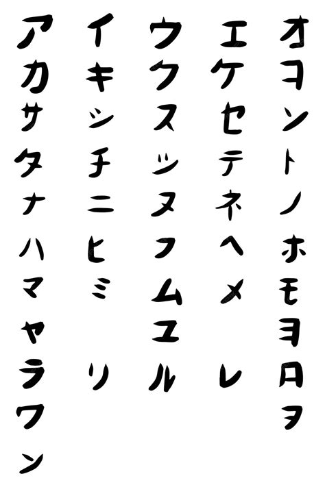 Premium Vector | Set katakana japanese characters in kanji alphabet in