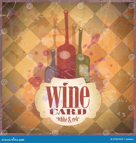 Wine Card Design Template Stock Vector Illustration Of Menu 27827029