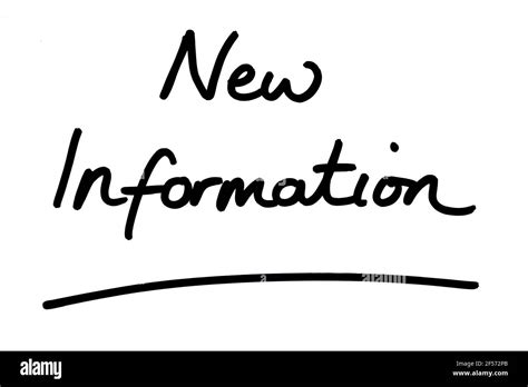 New Information Handwritten On A White Background Stock Photo Alamy