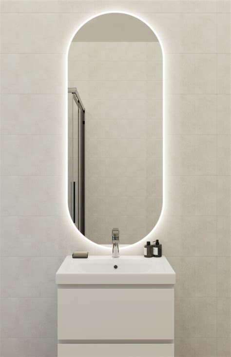 Зеркало ECLIPSE Fusion 60x145 с подсветкой овальное - купить зеркало в ...