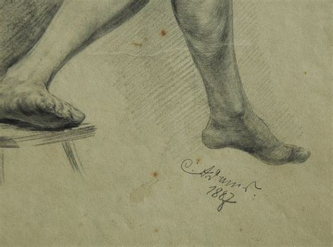 Academic Nudes Of The Th Century Carl Adams Seated Nude Ephebe Seated Male Nude